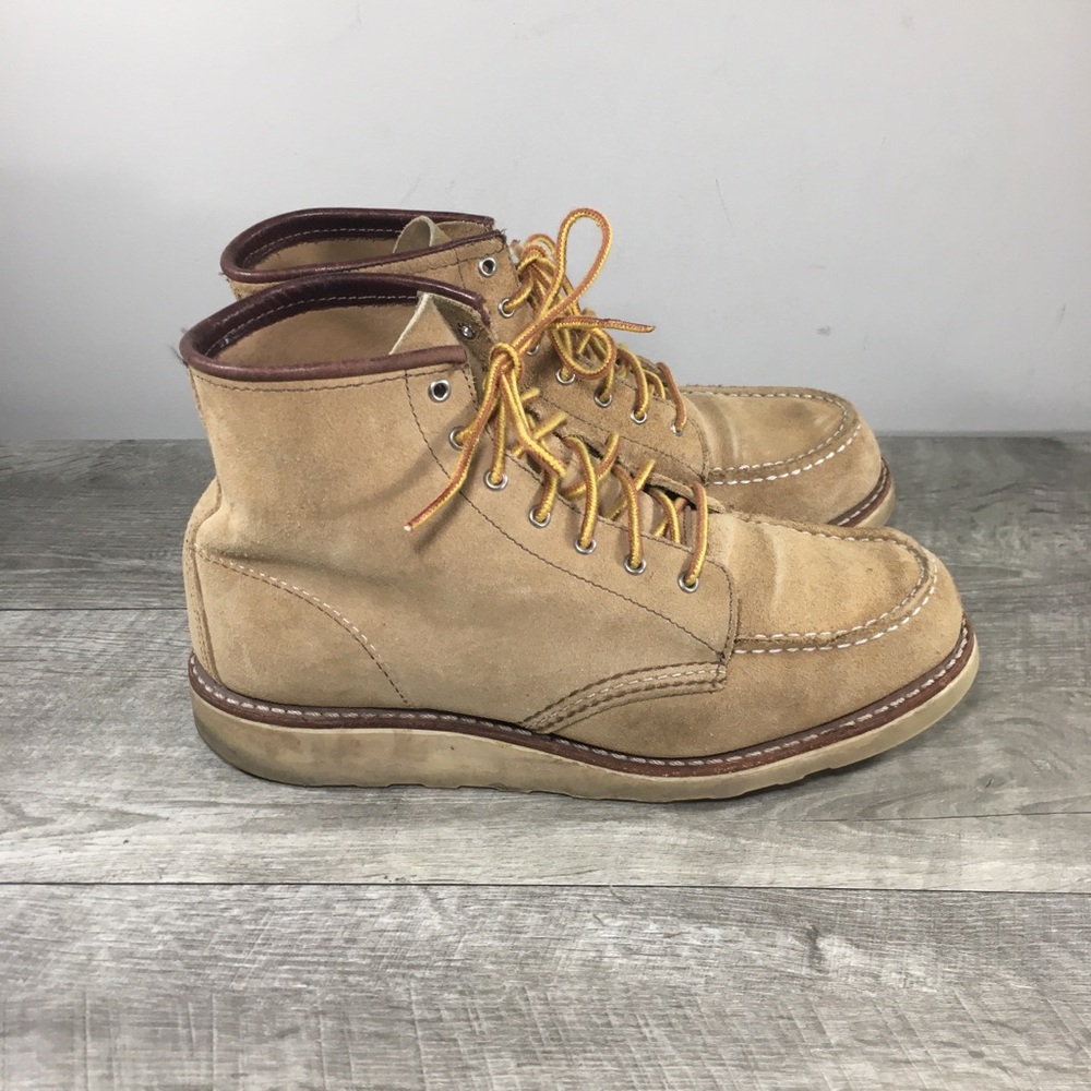 Red Wing Heritage Womens Mohave Leather 3376 Moc Toe Tan Classic Boots Size 9.5